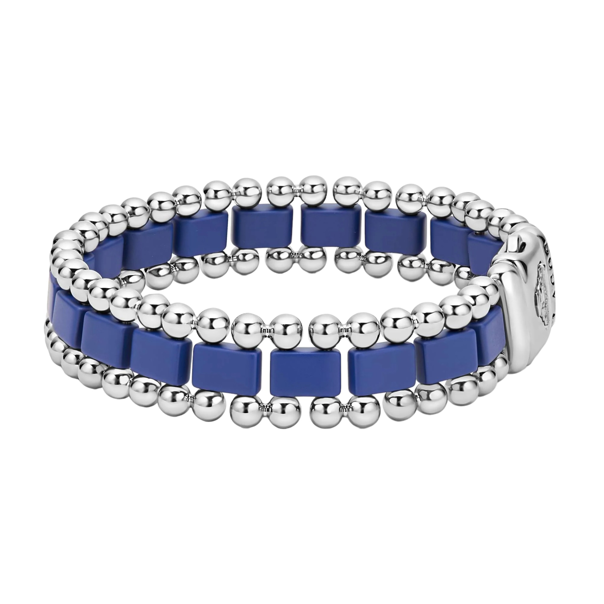 LAGOS Anthem Matte Ultramarine Ceramic Link Bracelet, Size L