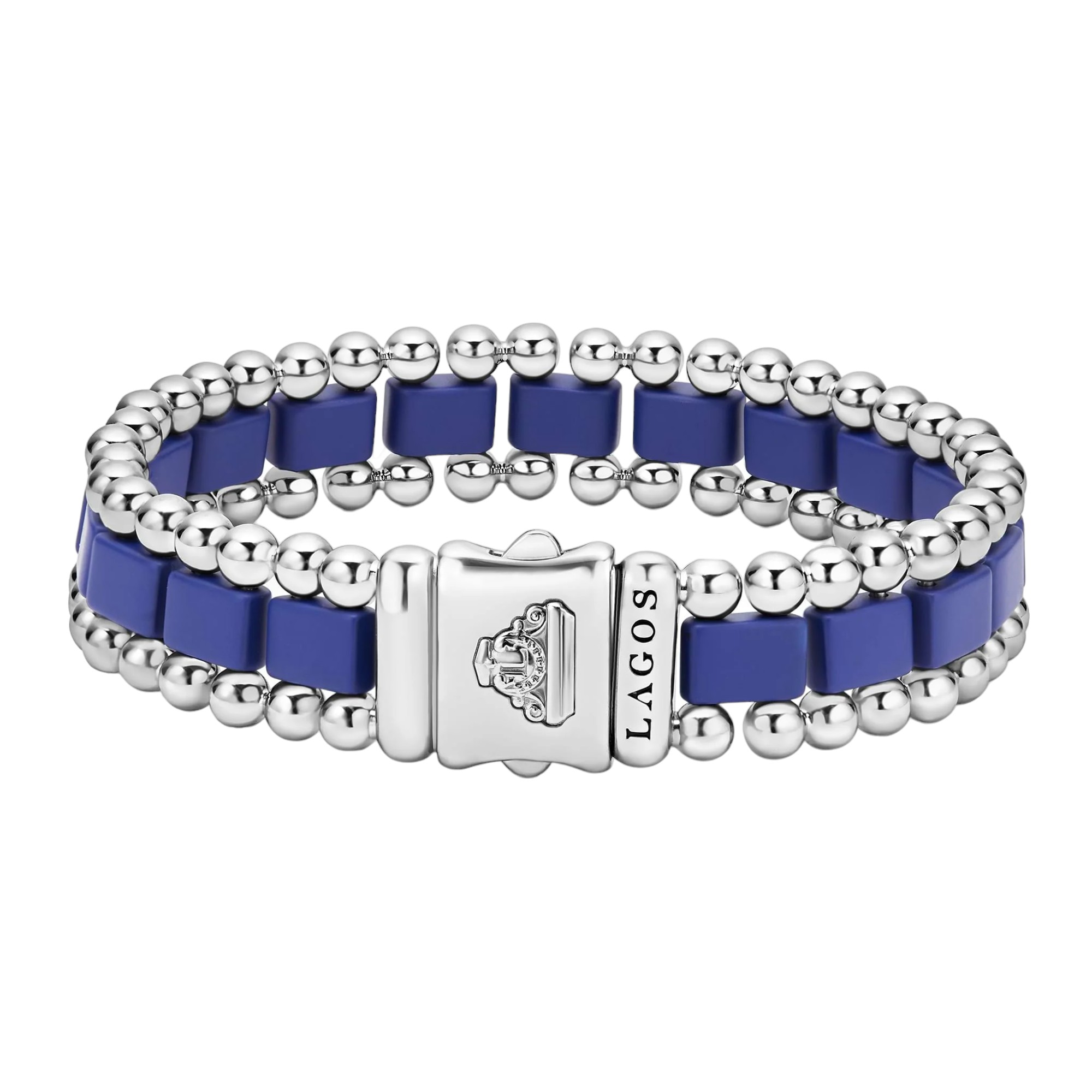 LAGOS Anthem Matte Ultramarine Ceramic Link Bracelet, Size L