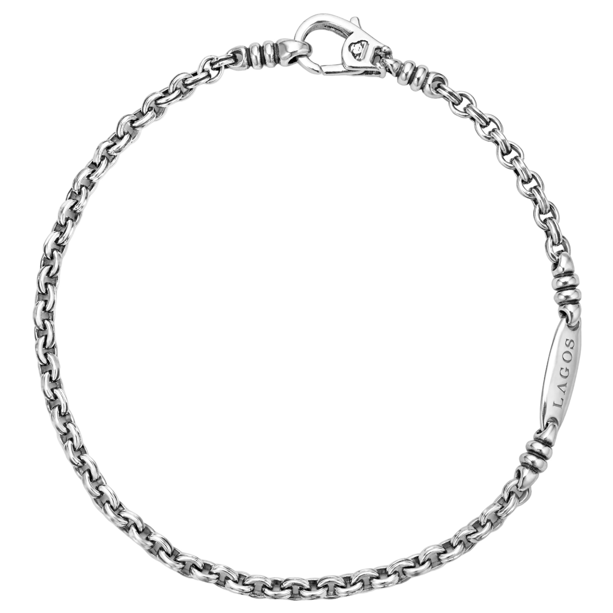 LAGOS Anthem Double Link Chain Bracelet, 3 mm, Size L