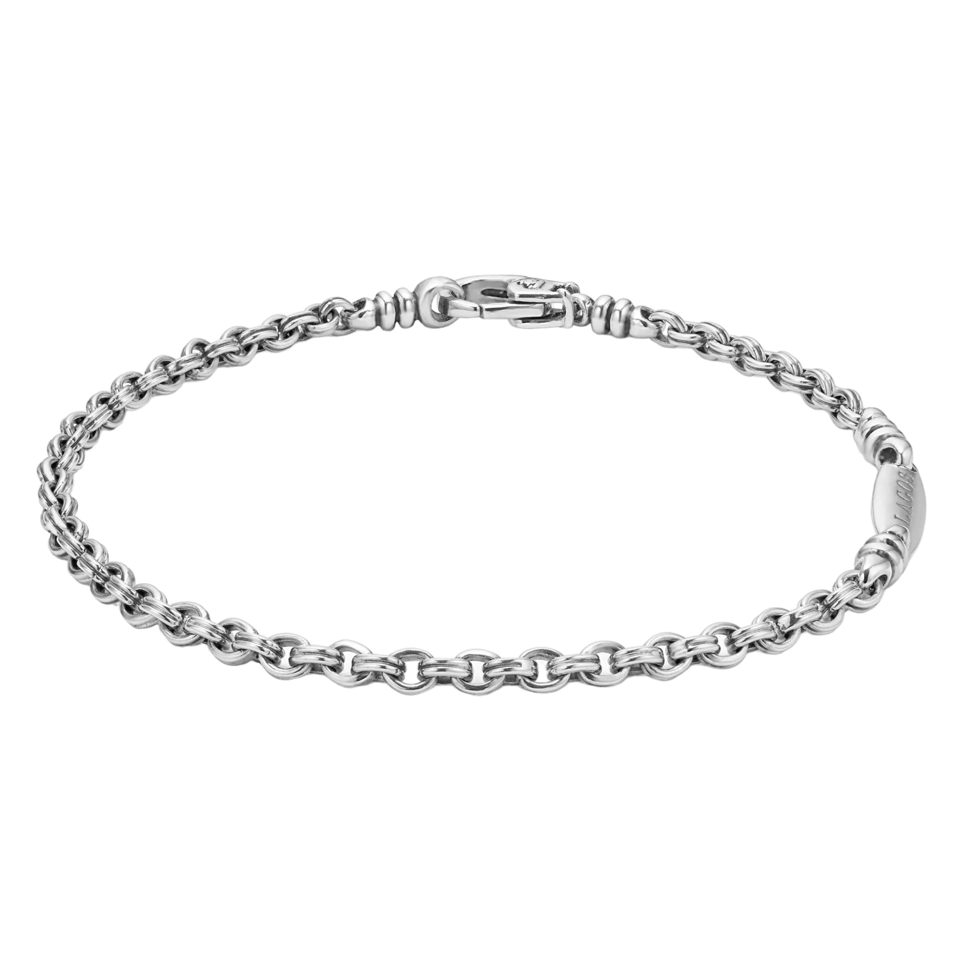 LAGOS Anthem Double Link Chain Bracelet, 3 mm, Size L