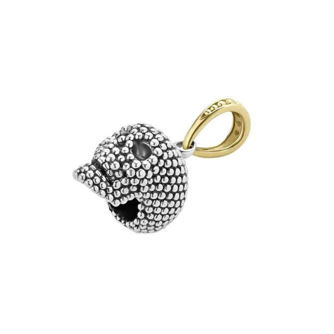 LAGOS Anthem Caviar Beaded Skull Amulet