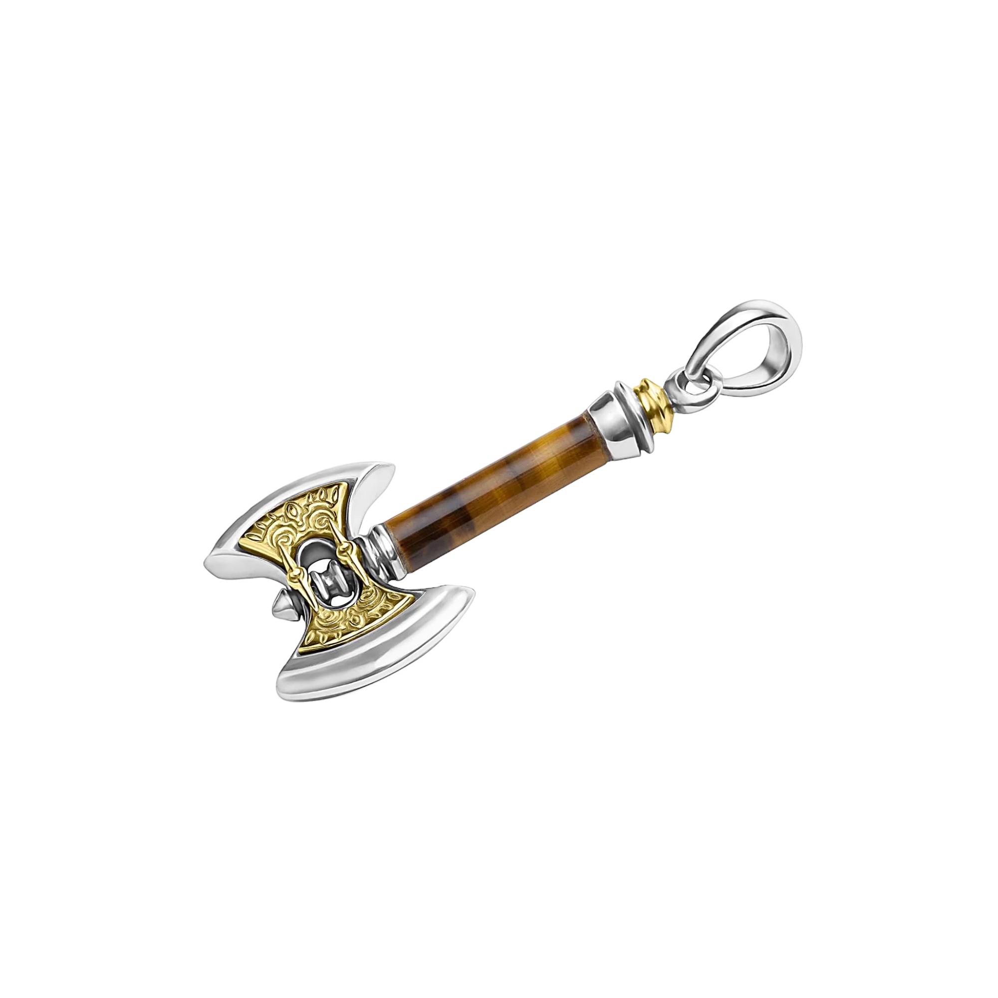 LAGOS Anthem Small Tiger Eye Axe Amulet
