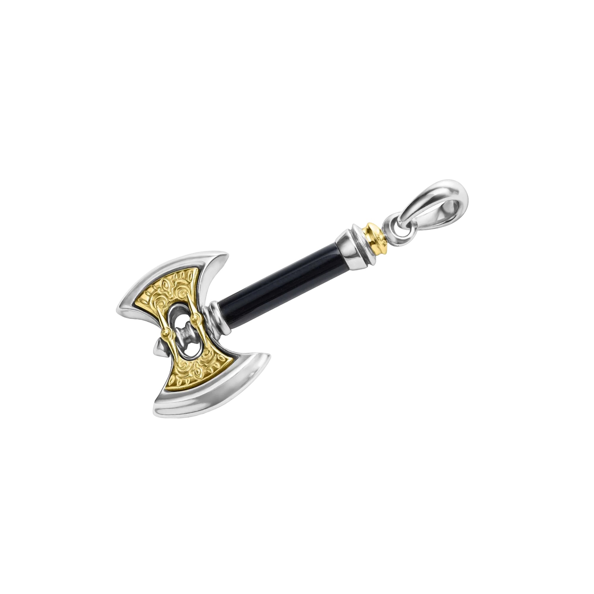 LAGOS Anthem Small Black Agate Axe Amulet