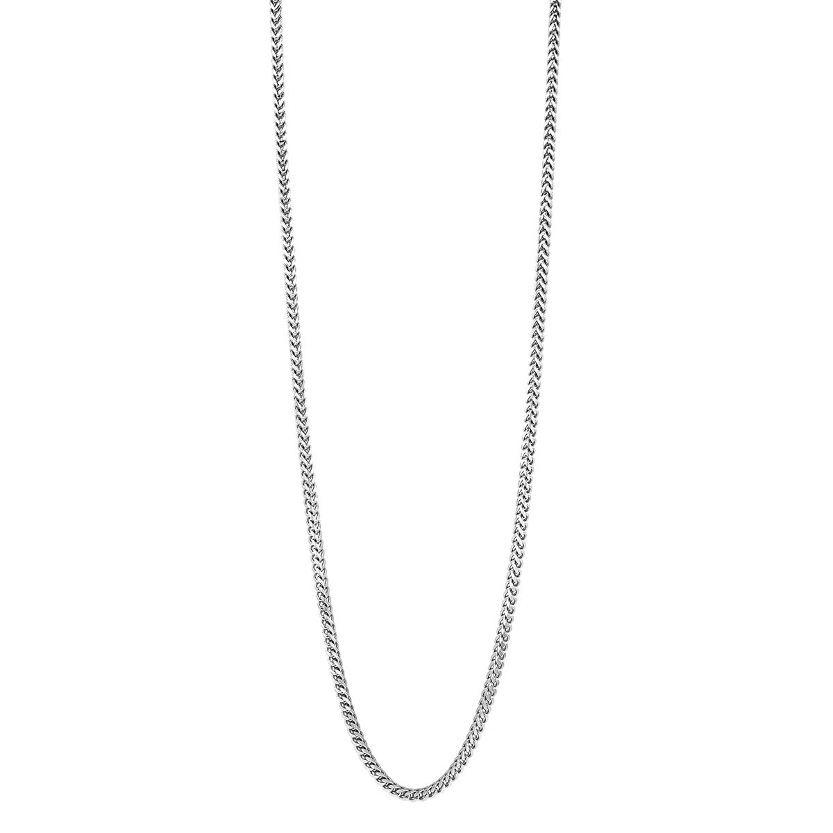 Sterling Silver Men's Franco Chain, 2.5 mm, 24