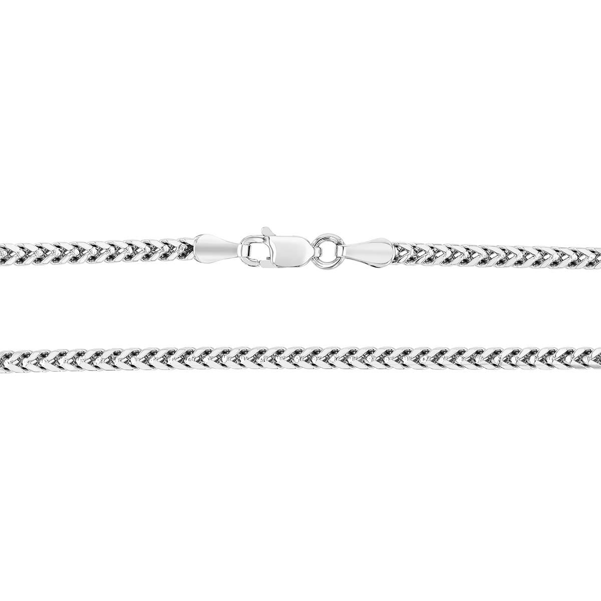 Sterling Silver Men's Franco Chain, 2.5 mm, 24