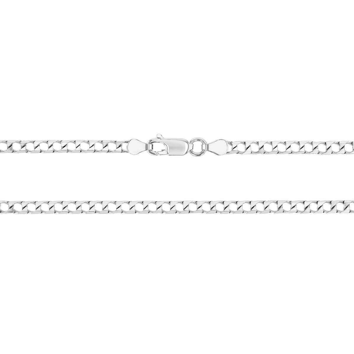 Sterling Silver Men's Curb Chain, 3.45 mm, 24