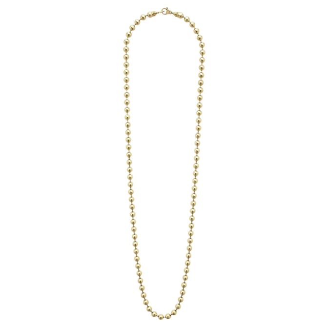 LAGOS 18K Gold Ball Chain Necklace, 22