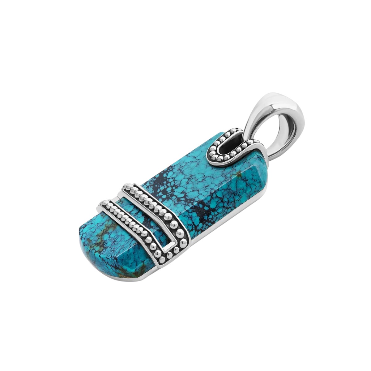 LAGOS Anthem Tag Amulet, Black Turquoise