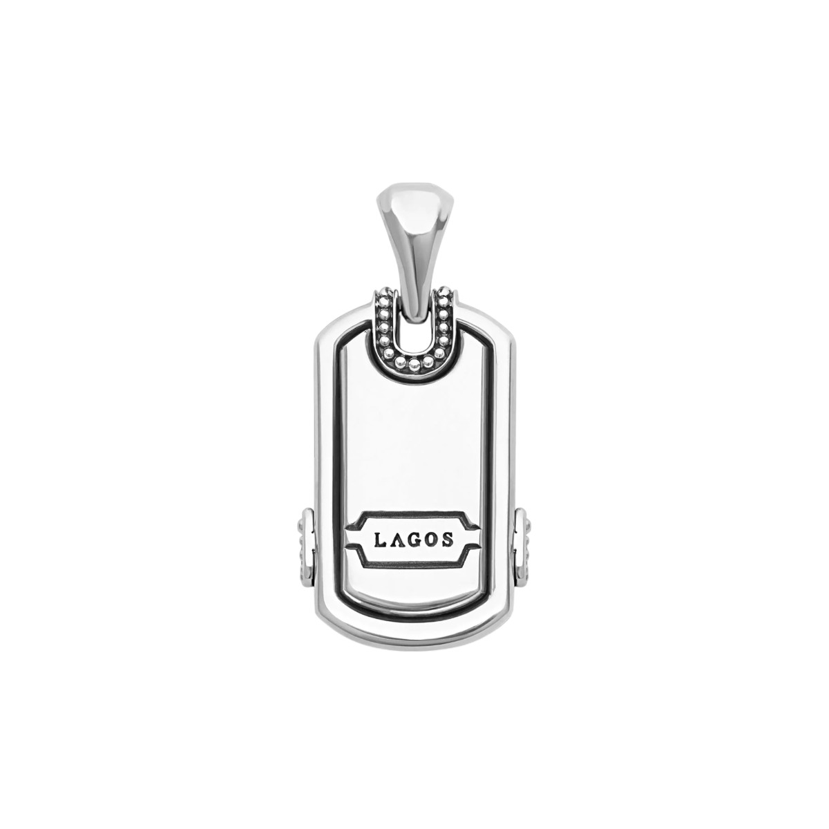 LAGOS Anthem Tag Amulet, Black Turquoise