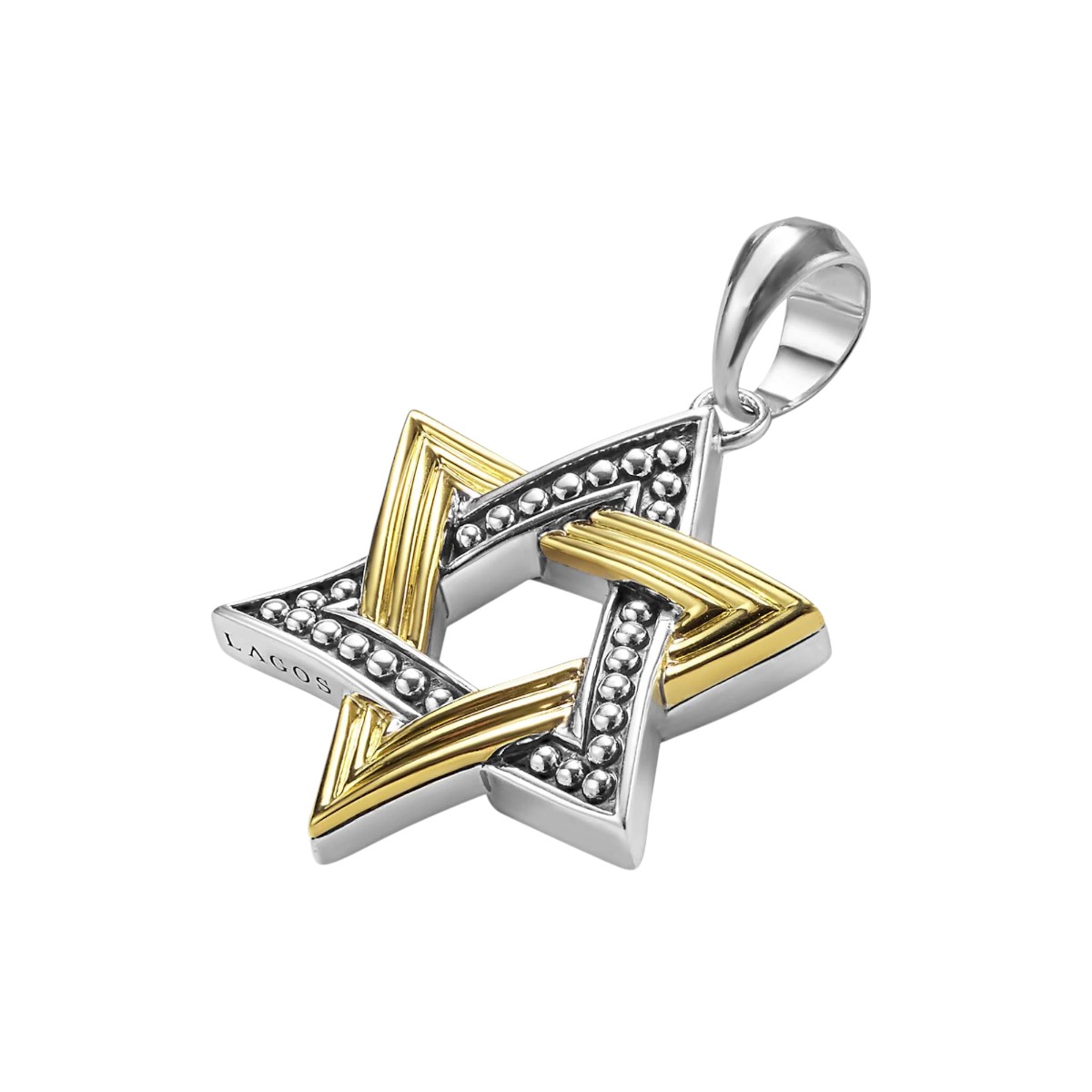 LAGOS Two-Tone Star of David Amulet