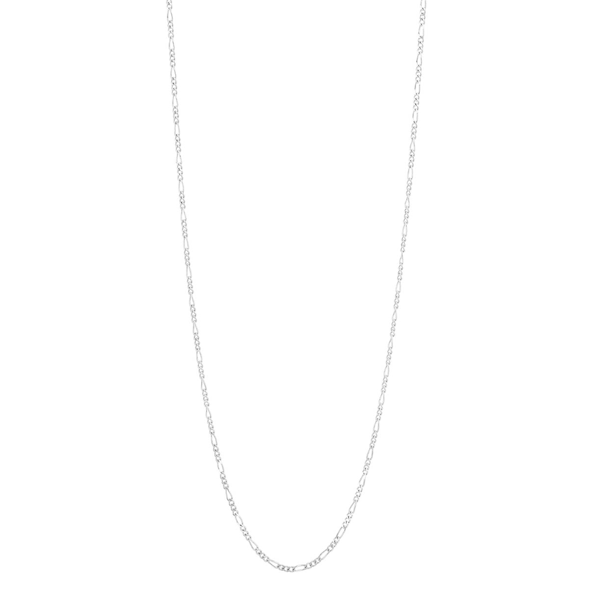 Sterling Silver 1.5mm Figaro Chain Necklace, 20