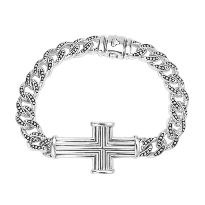 LAGOS Anthem Sterling Silver Cross Link Bracelet, 8"