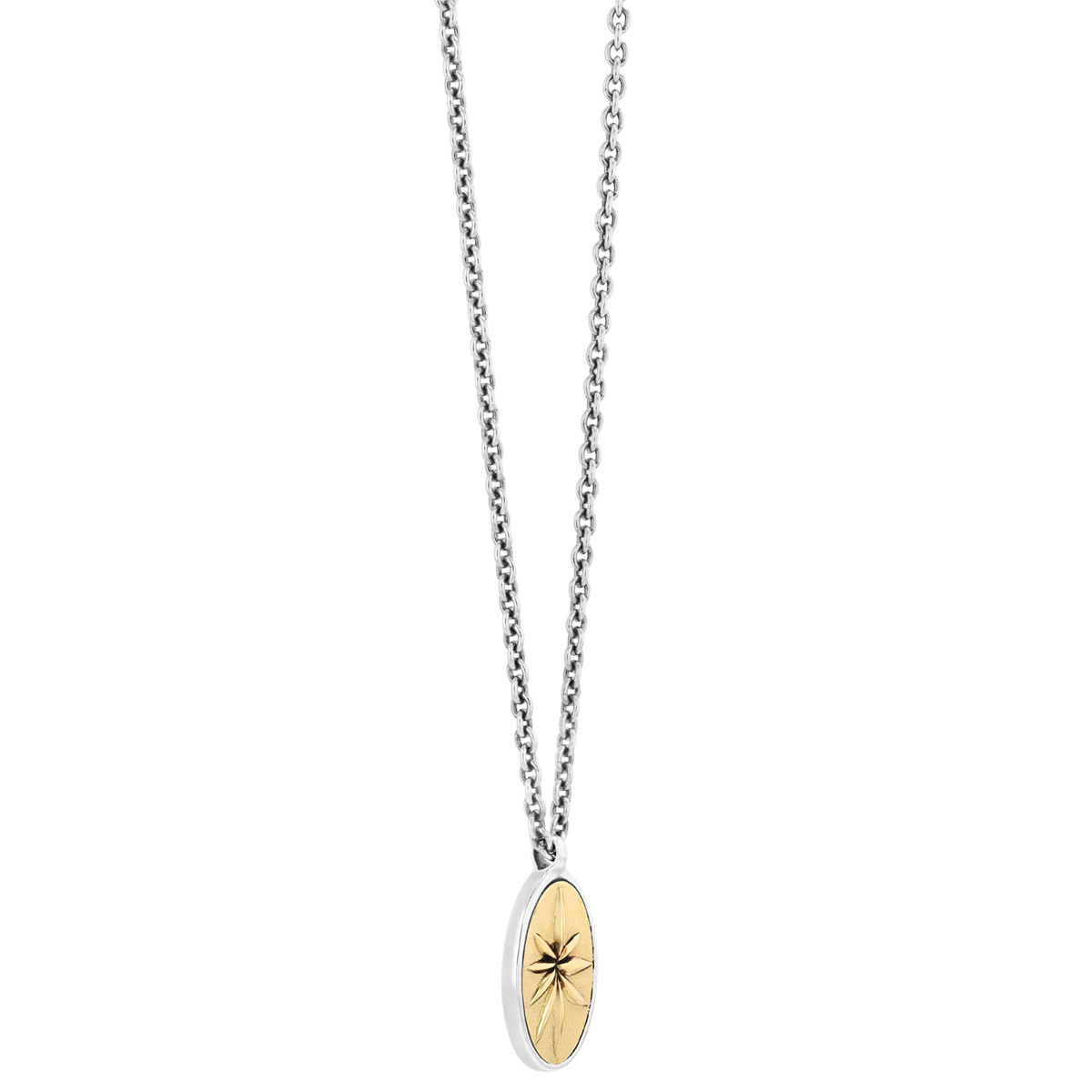John Varvatos Brass Starburst & Sterling Silver Pendant, 24