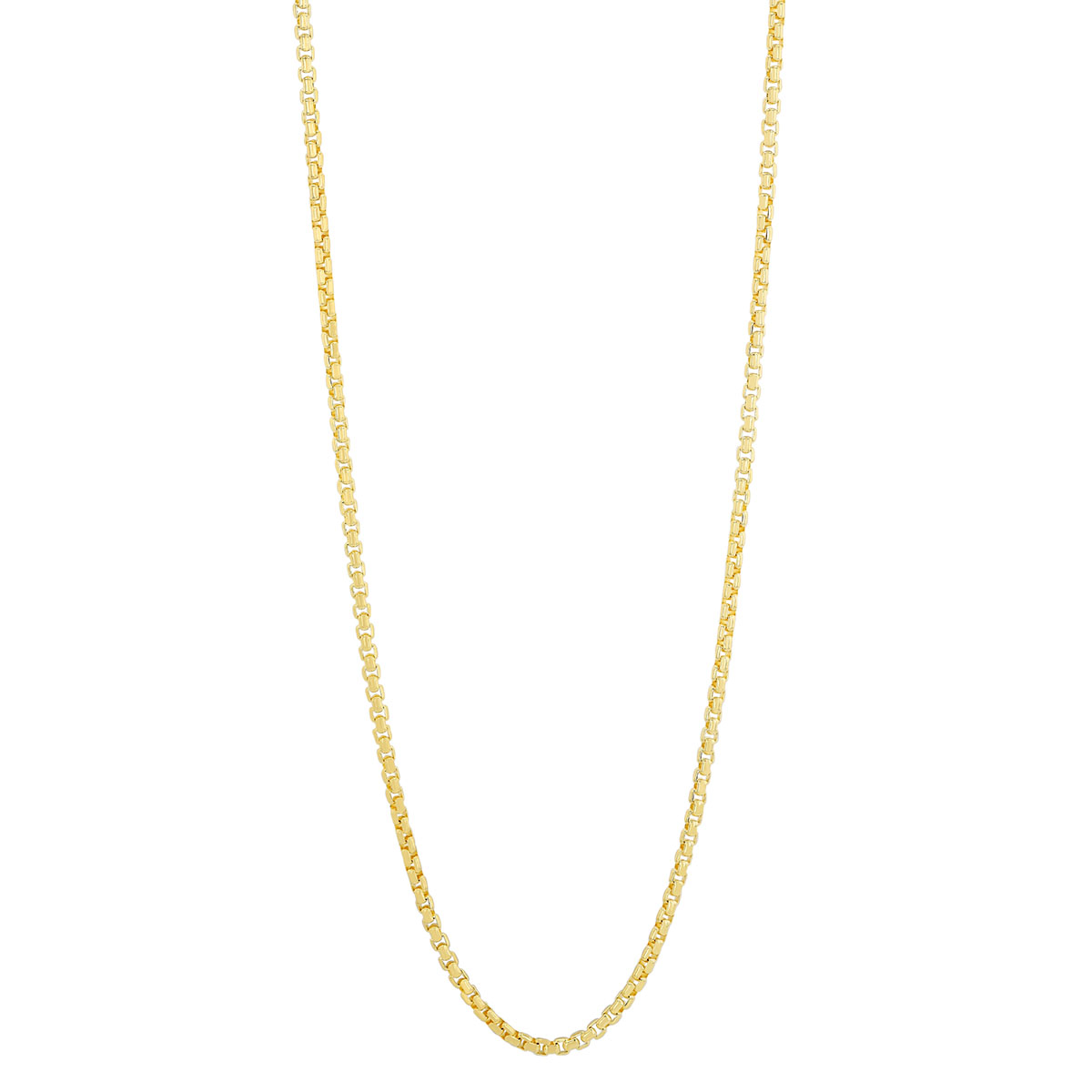 Yellow Gold 2.7mm Box Chain, 22