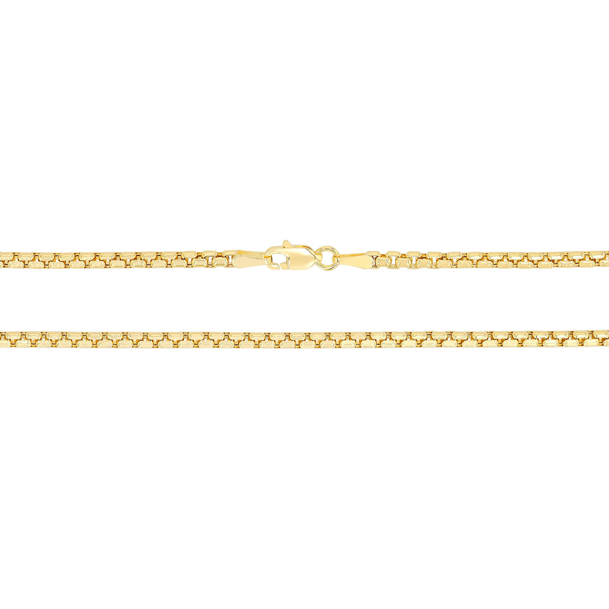 Yellow Gold 2.7mm Box Chain, 22
