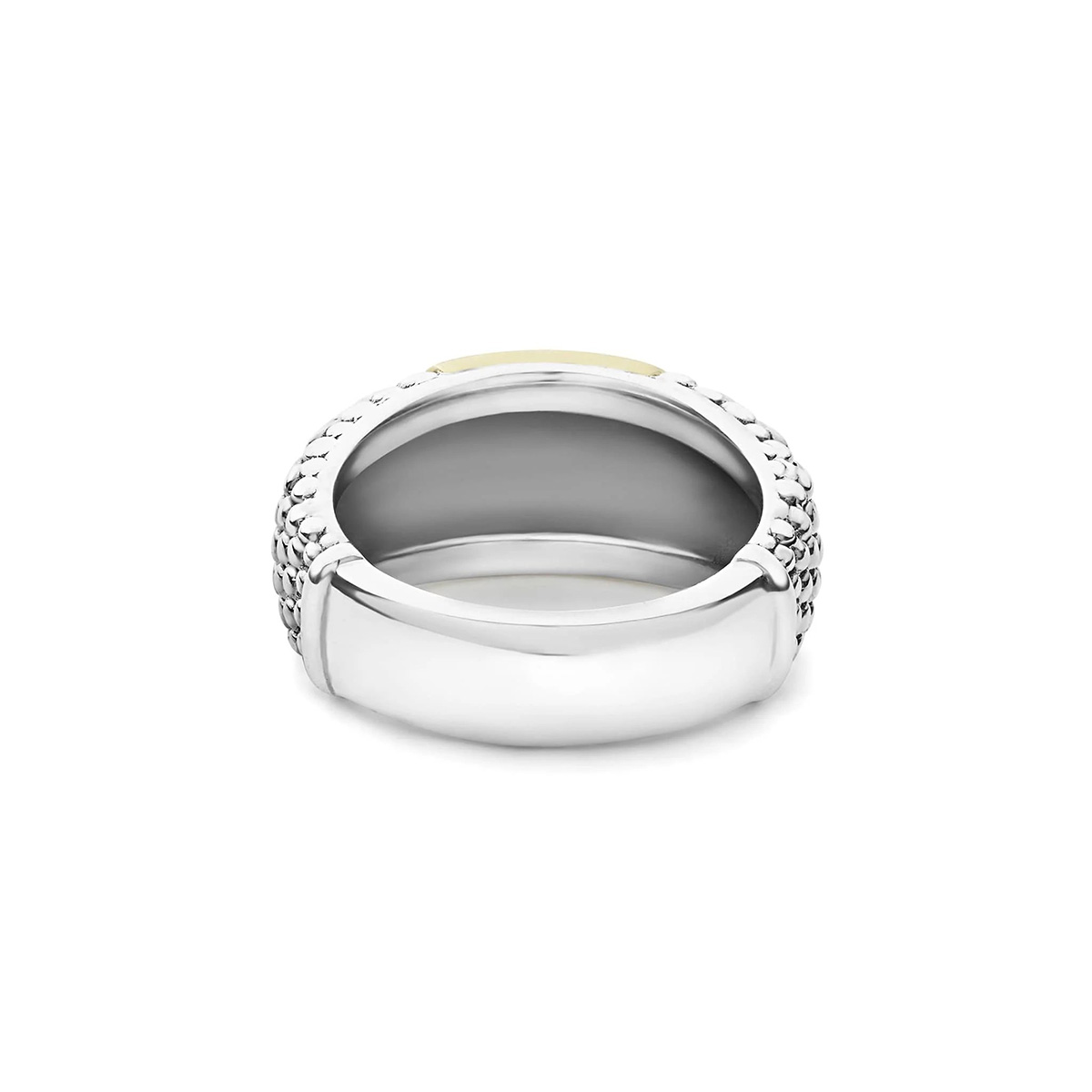 LAGOS High Bar Gold Station Caviar Ring, Size 7