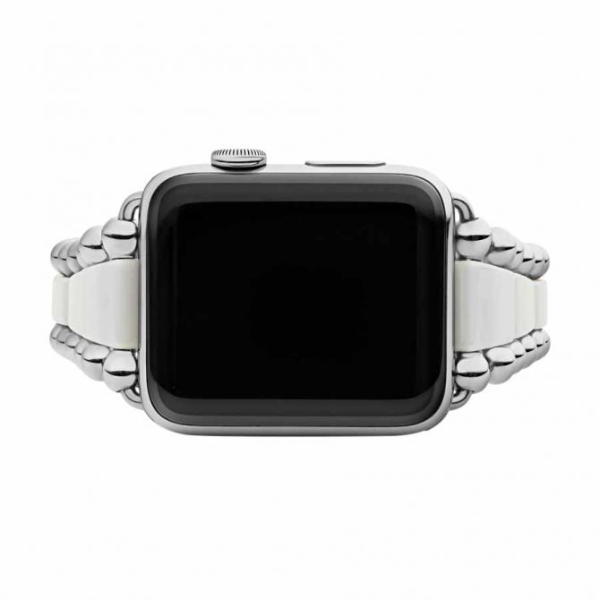 LAGOS Smart Caviar White Ceramic Watch Bracelet, 42-44 mm 12