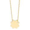 Yellow Gold 4-Leaf Clover Pendant, 18"