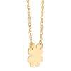 Yellow Gold 4-Leaf Clover Pendant, 18"