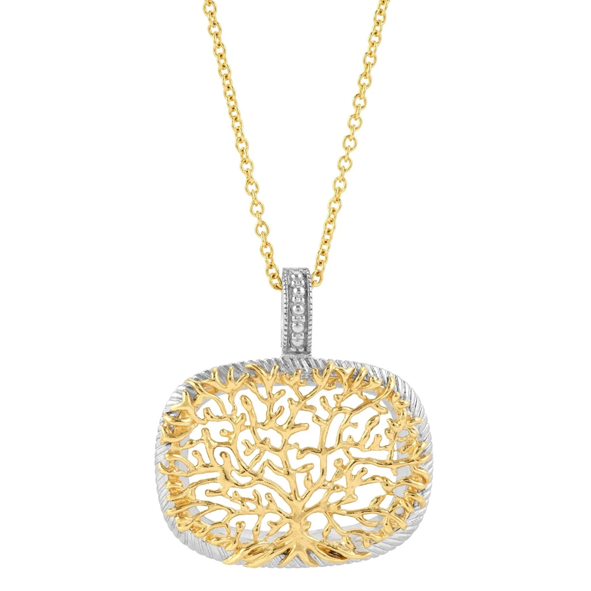 Michael Aram Armenian Tree of Life Pendant in Yellow Gold & Sterling Silver, 18