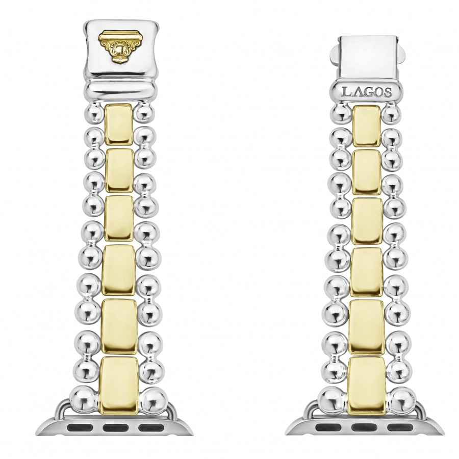 LAGOS Smart Caviar Sterling Silver 18K Gold Watch Bracelet