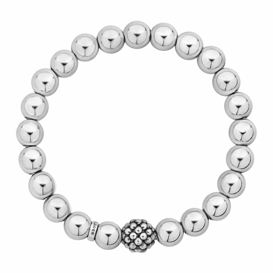 LAGOS Signature Caviar Silver Bead Bracelet