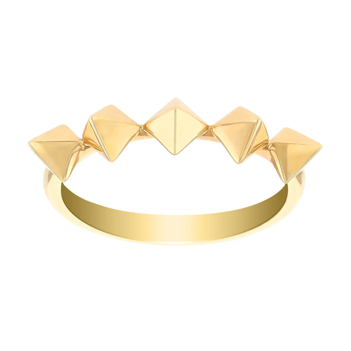 Alessandra Dona Friday Night Yellow Gold Studded Spike Ring