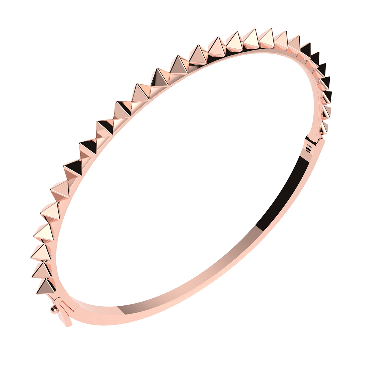 Alessandra Dona Friday Night Rose Gold Studded Spike Bangle Bracelet