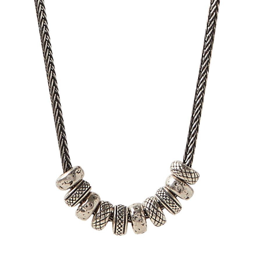 John Varvatos x GURHAN Simit Sterling Silver Necklace, Textured Beads