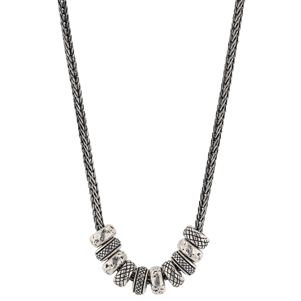 John Varvatos x GURHAN Simit Sterling Silver Necklace, Textured Beads