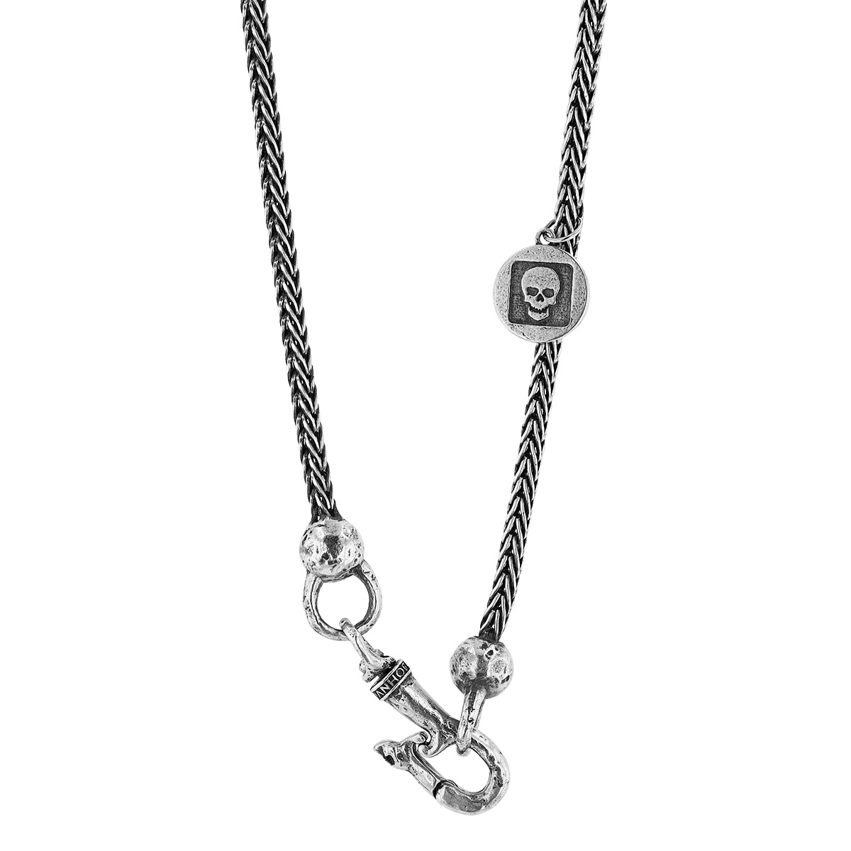 John Varvatos x GURHAN Simit Sterling Silver Necklace, Textured Beads