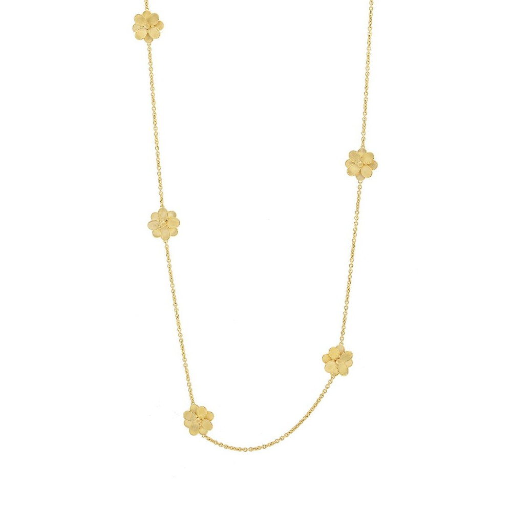 Marco Bicego Petali  18K Yellow Gold Long Flower Necklace