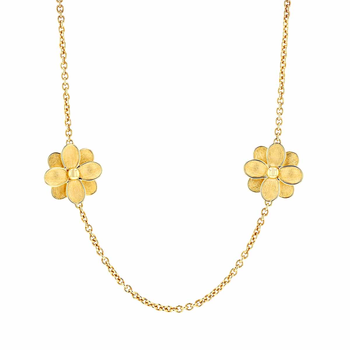 Marco Bicego Petali  18K Yellow Gold Long Flower Necklace