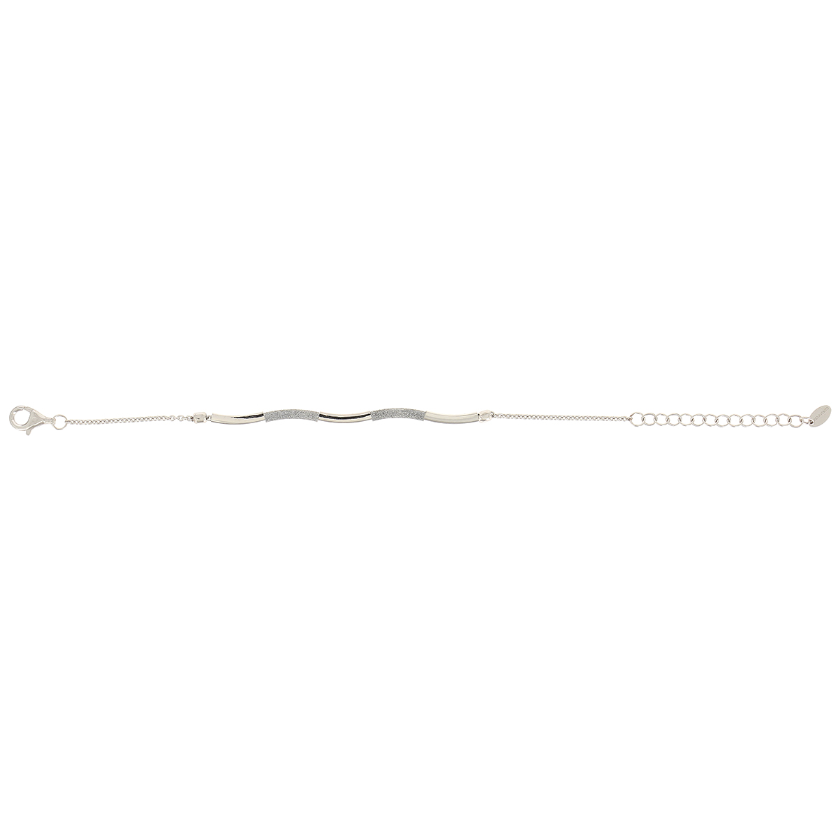 Pesavento Light Grey Polvere 2 Dash Bracelet in Rhodium
