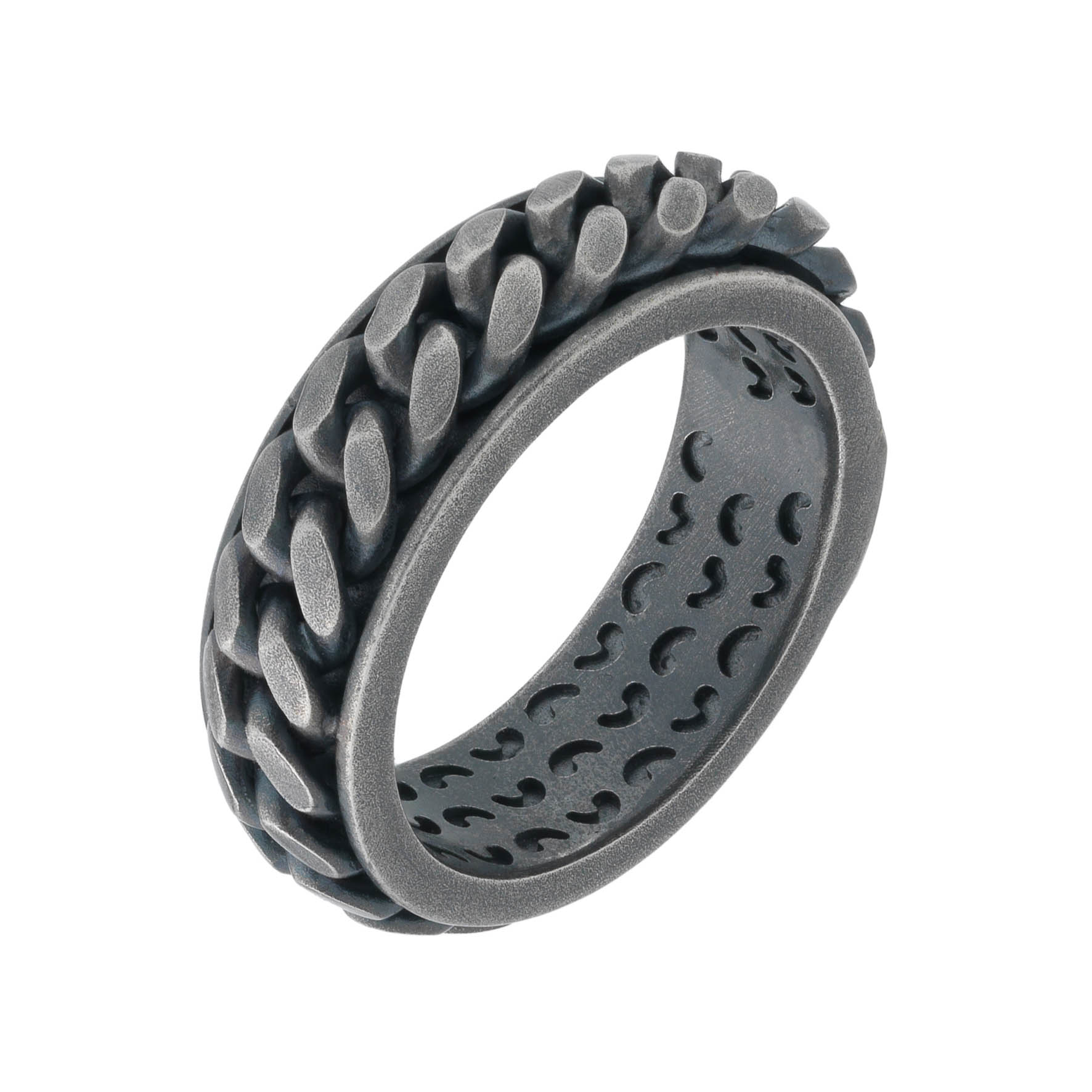 Marco Dal Maso Lash  Oxidized Silver Chain Ring