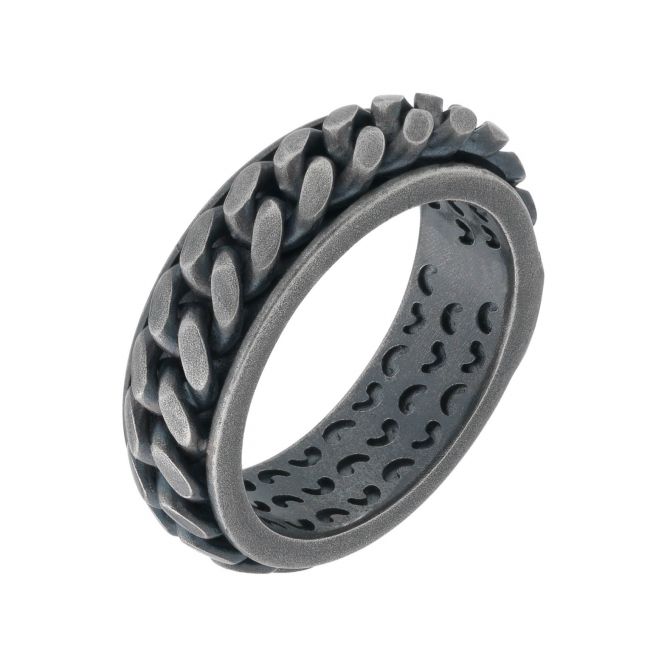 Marco Dal Maso Lash  Oxidized Silver Chain Ring