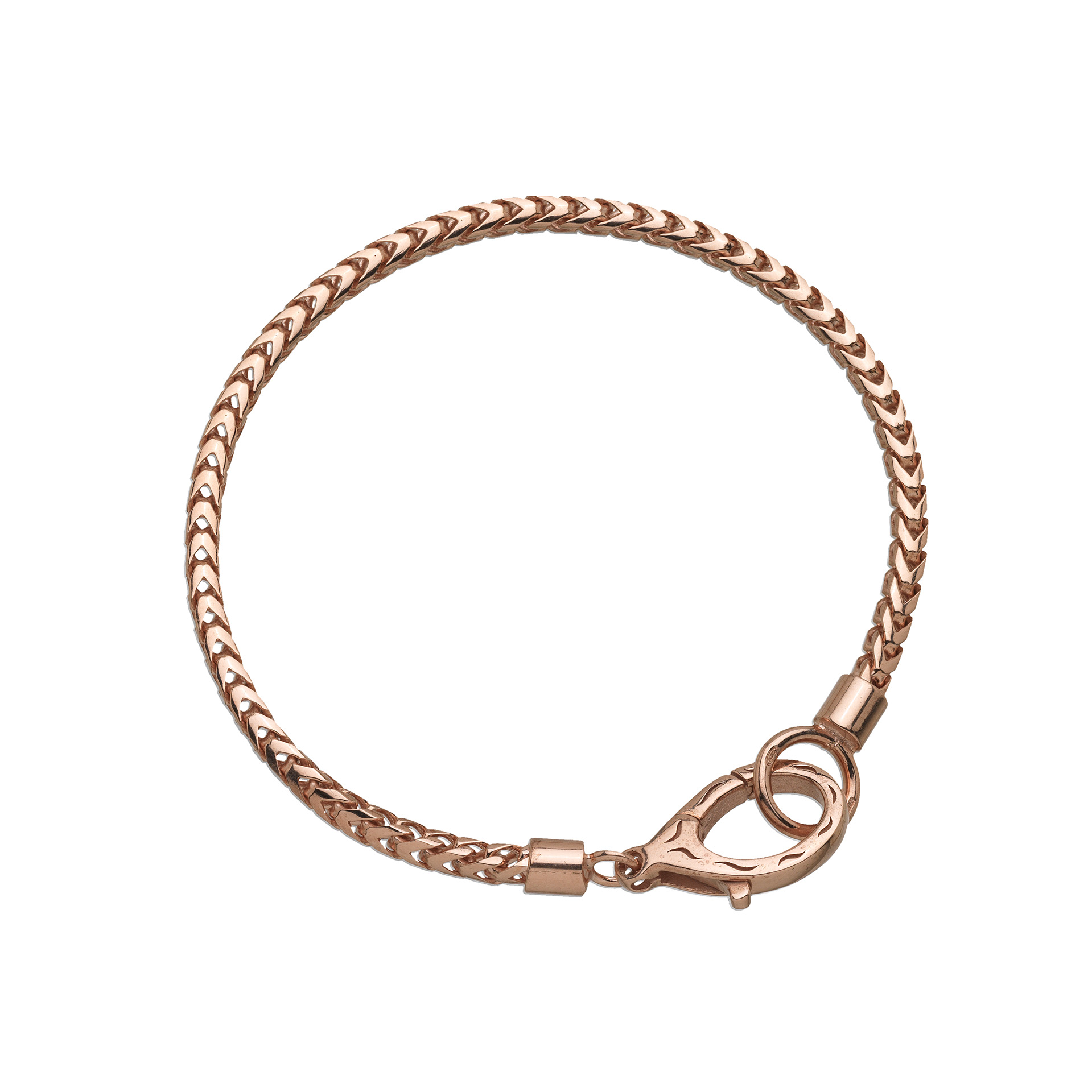 Marco Dal Maso Ulysses Polished Rose Gold Vermeil Chain Bracelet