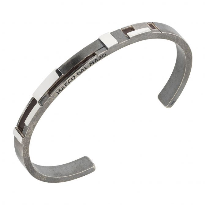 Marco Dal Maso DiStijl Oxidized and Polished Silver Cuff