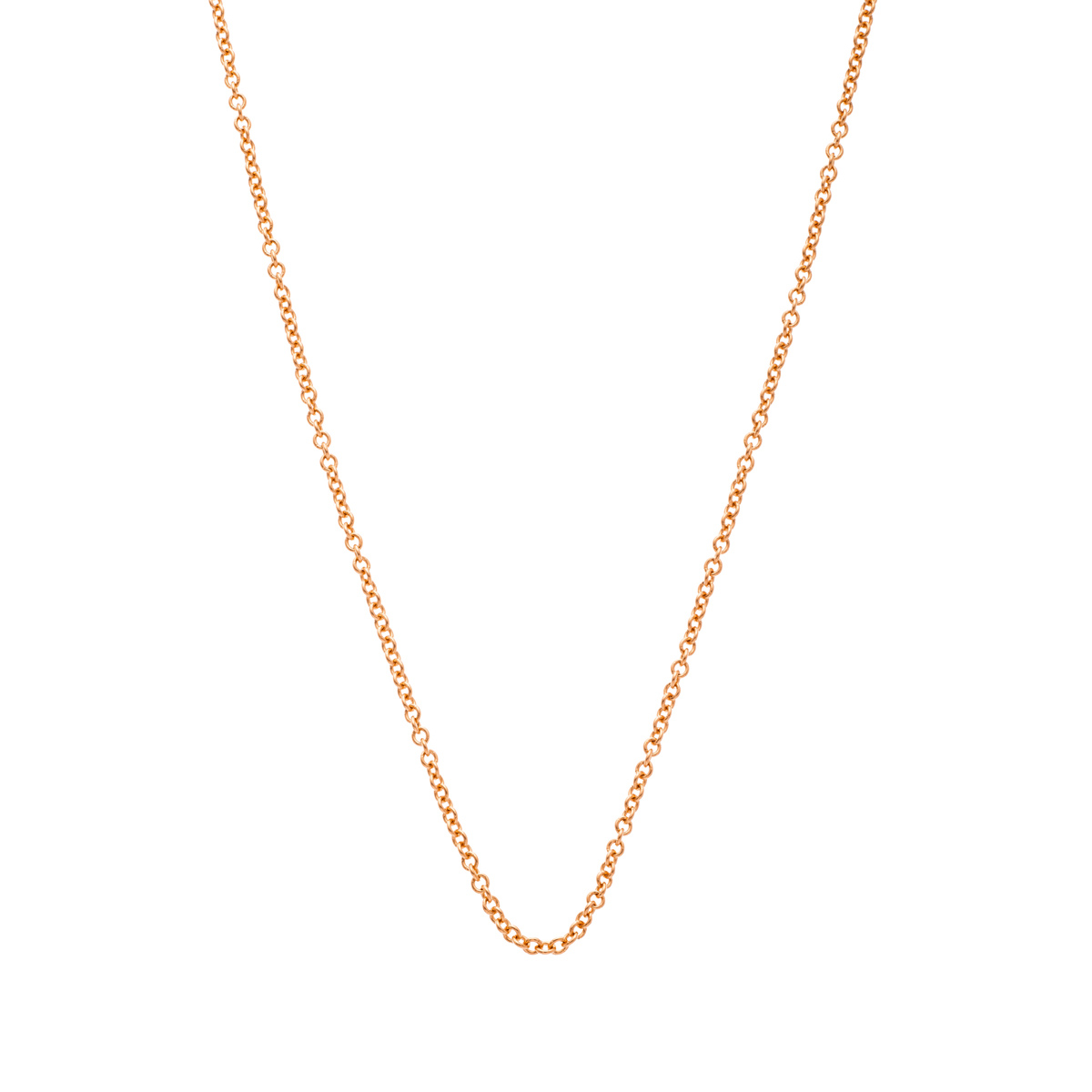 Rose Gold Oval Link Chain, 18