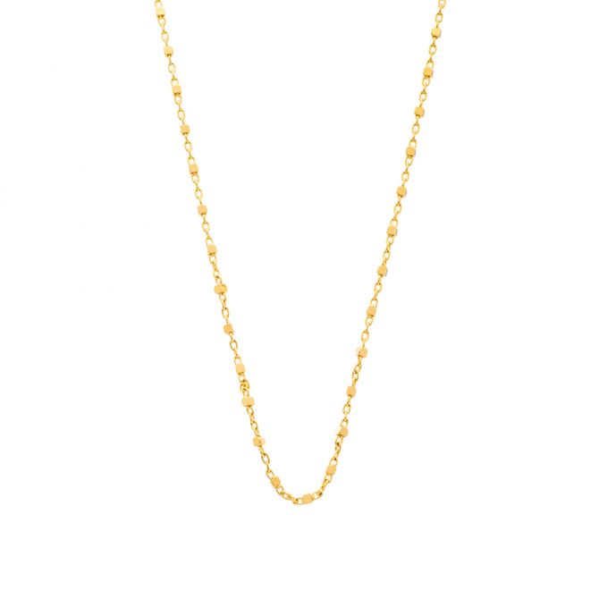 Yellow Gold Cube Chain, 18"