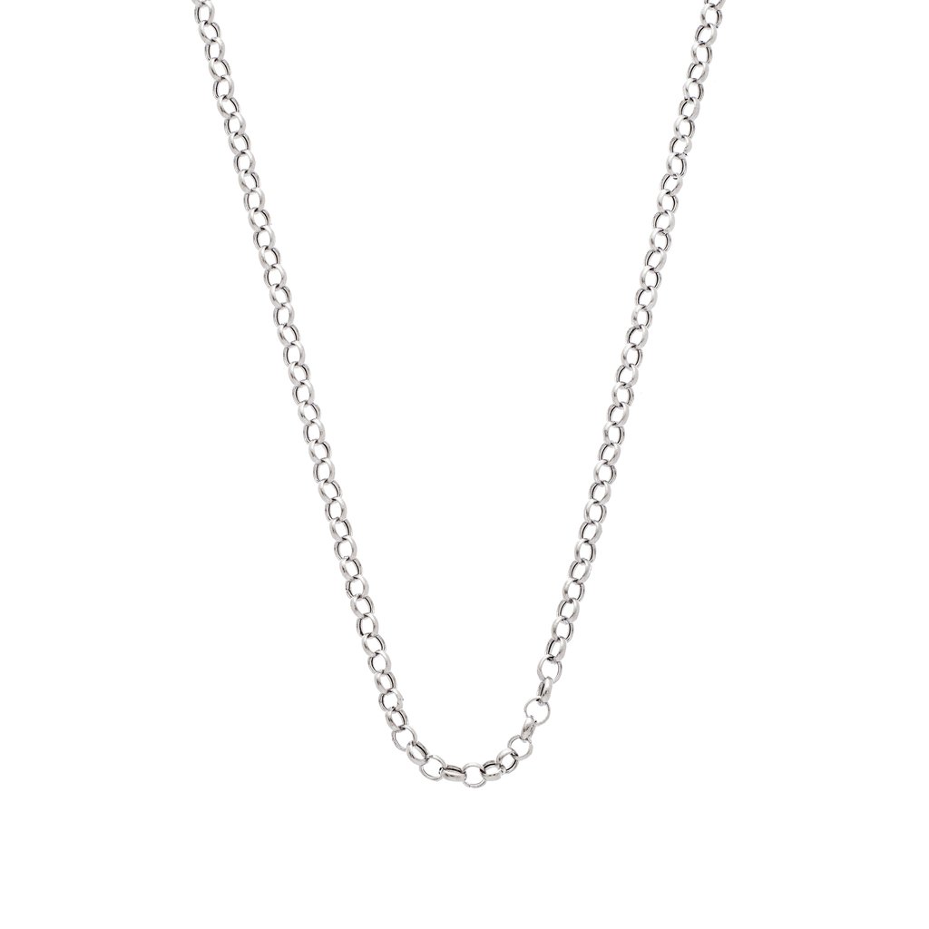 White Gold Rolo Chain, 20