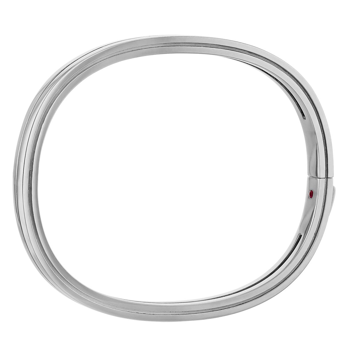 Roberto Coin Portofino White Gold 2 Row Bangle Bracelet