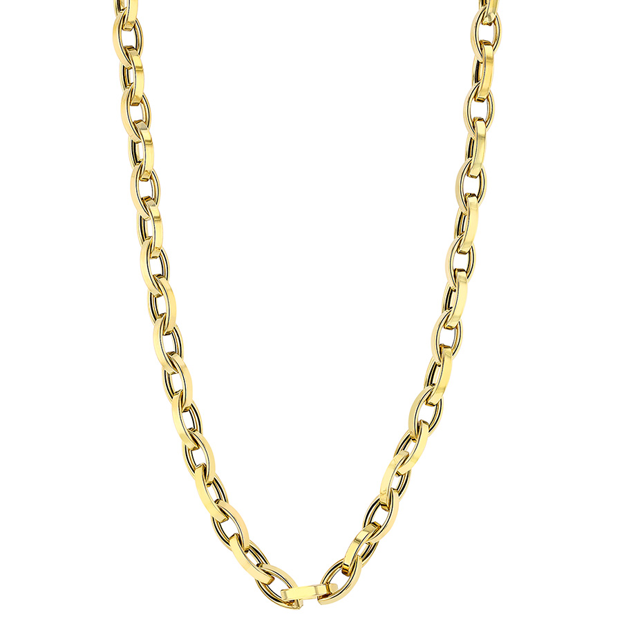 Roberto Coin Yellow Gold Almond Link Chain Necklace, 22