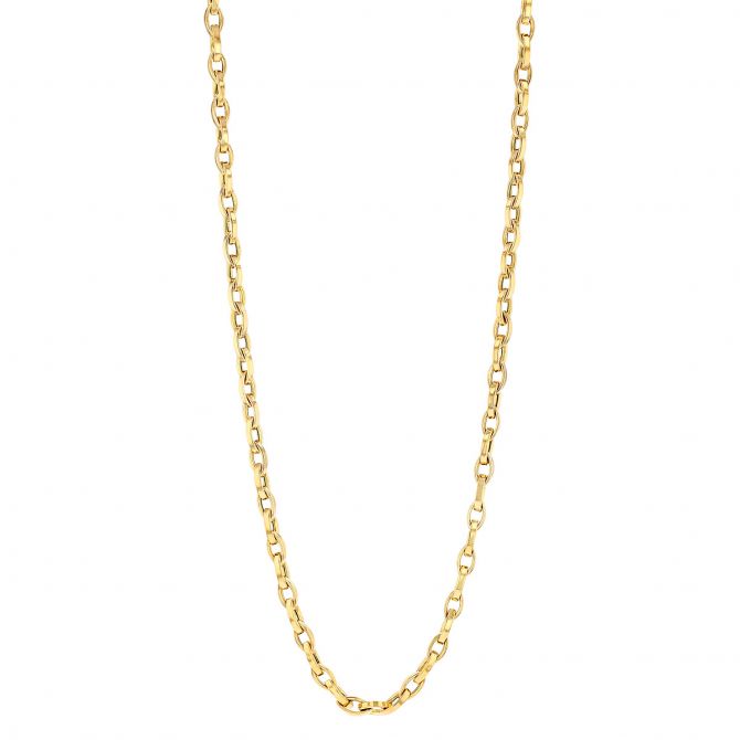Roberto Coin Yellow Gold Almond Link Chain Necklace, 34"