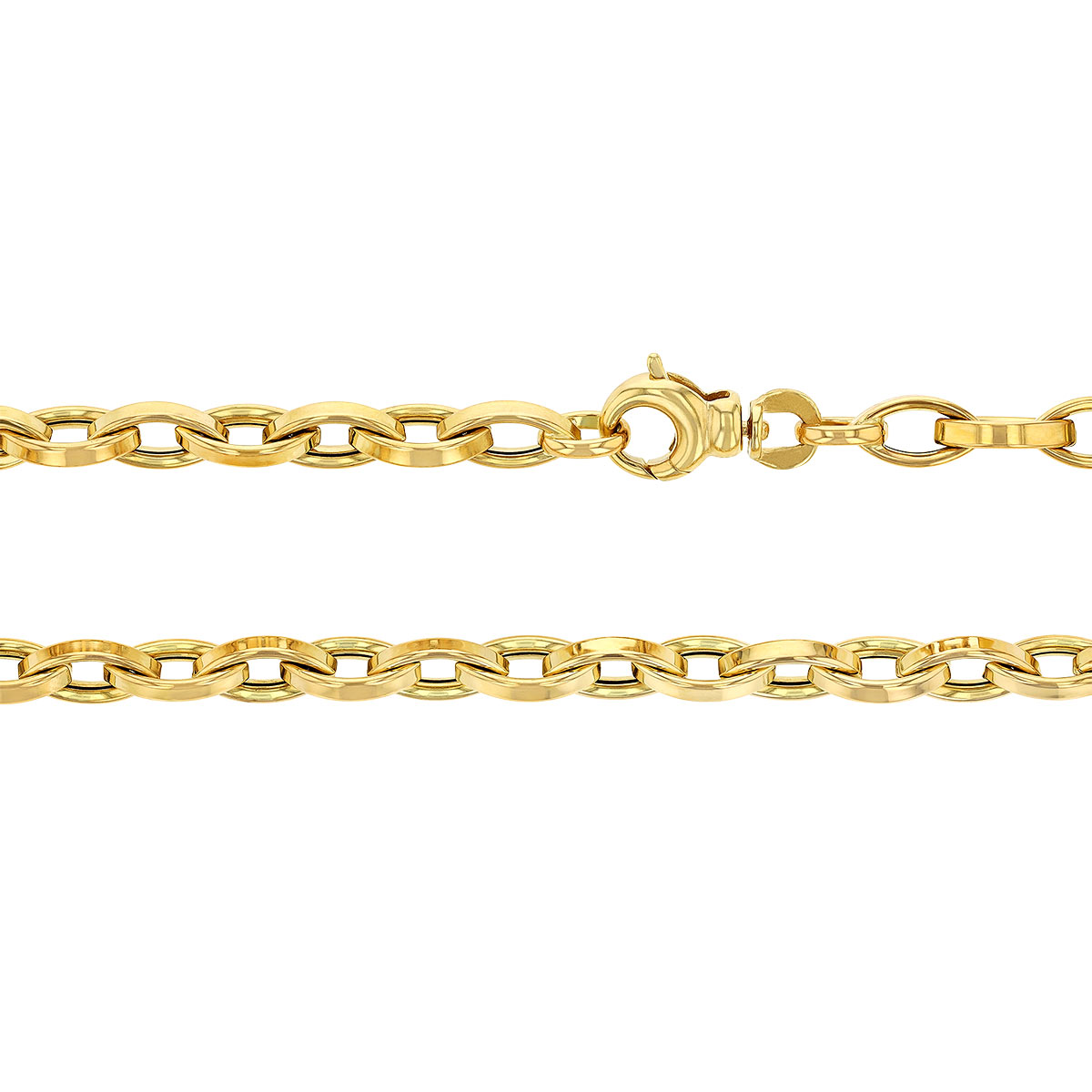 Roberto Coin Yellow Gold Almond Link Chain Necklace, 34