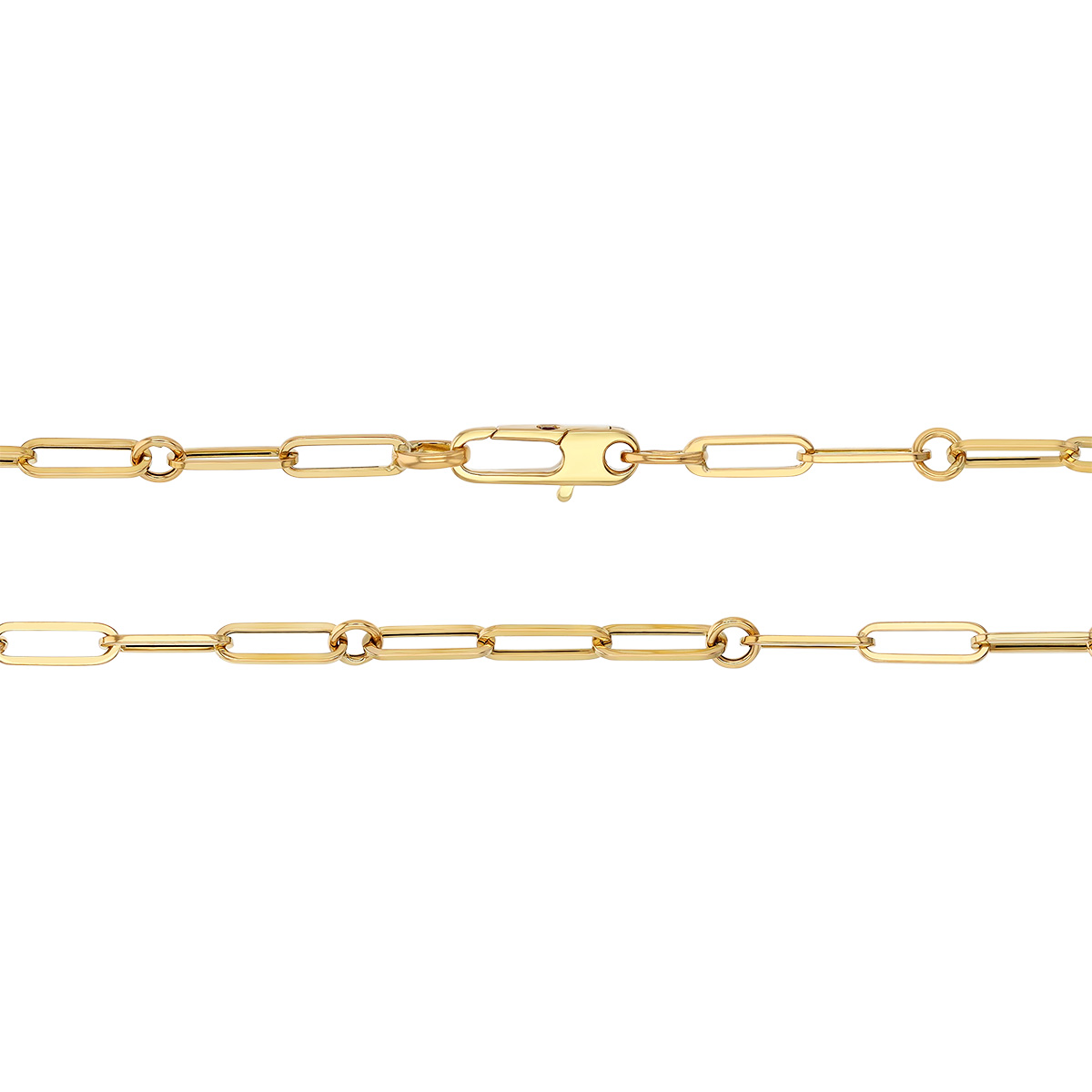 Roberto Coin Yellow Gold Paperclip Link Chain Necklace, 17