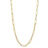 Roberto Coin Yellow Gold Alternating Paperclip Link Chain Necklace, 17"