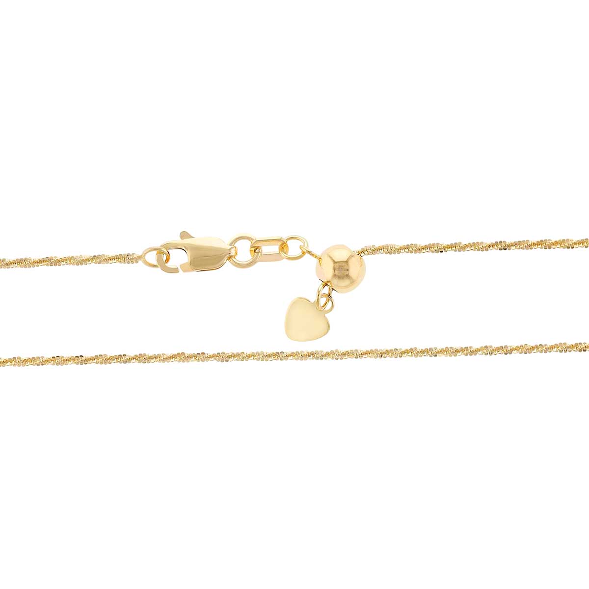 Yellow Gold 1.15 mm Sparkle Chain, 22