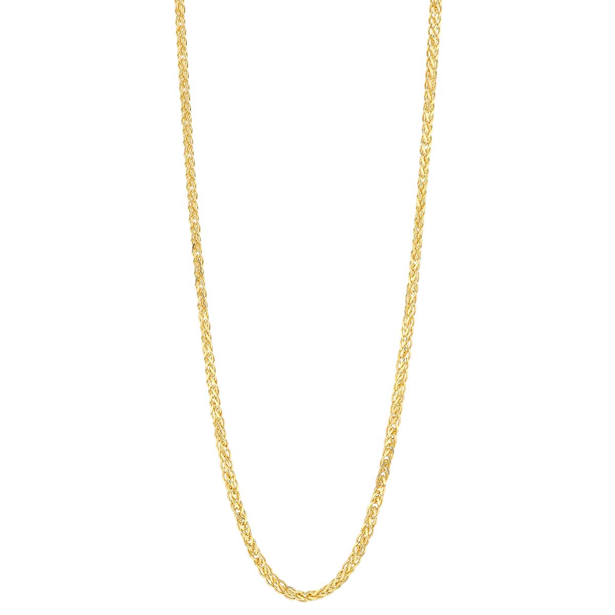 Yellow Gold 1 mm Wheat Chain, 22