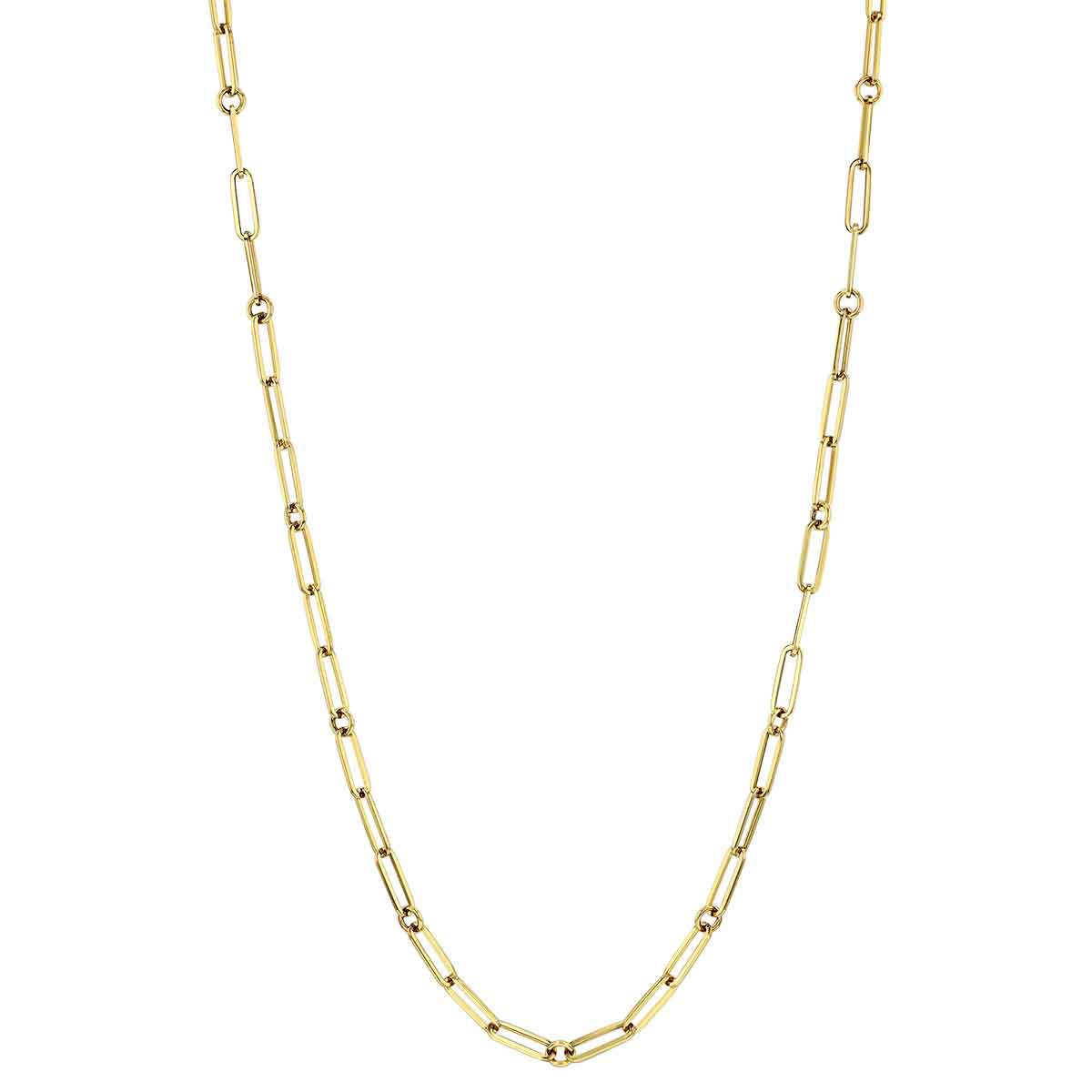 Roberto Coin Oro Classic Yellow Gold Fine Paperclip & Round Link Chain, 22